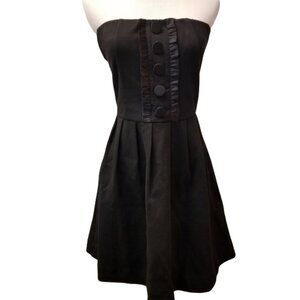 hazel button front tuxedo tube top dress size M (M33)